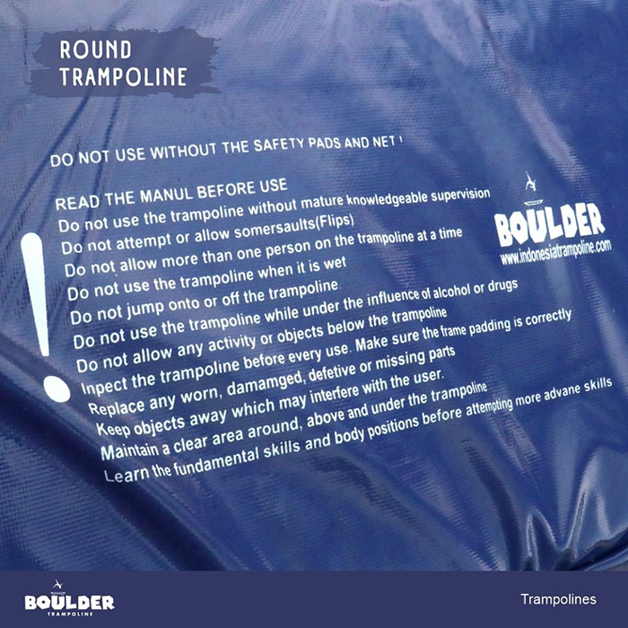 Big Air Boulder 16ft Round Trampoline with Enclosure