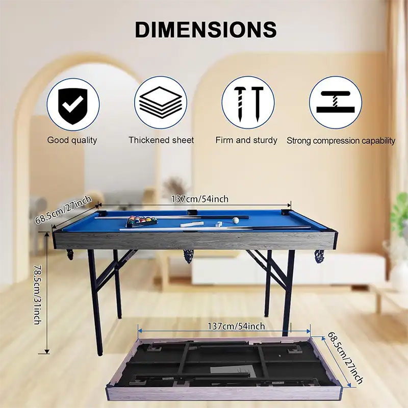 Walker & Simpson 4.5ft 5in1 Multi-Games Table with Folding Legs