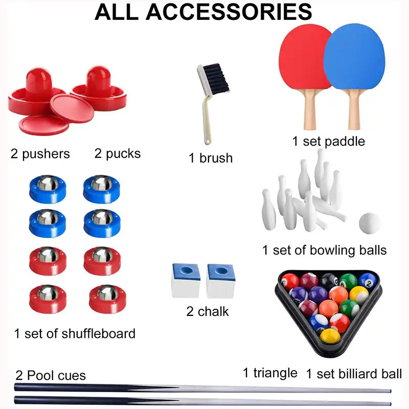 Walker & Simpson 4.5ft 5in1 Multi-Games Table with Folding Legs