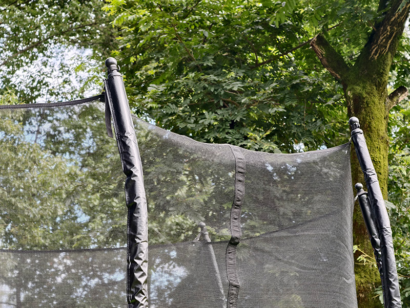 10x12ft Rectangular Trampoline with Safety Enclosure Black FREE Ladder & Basketball Game