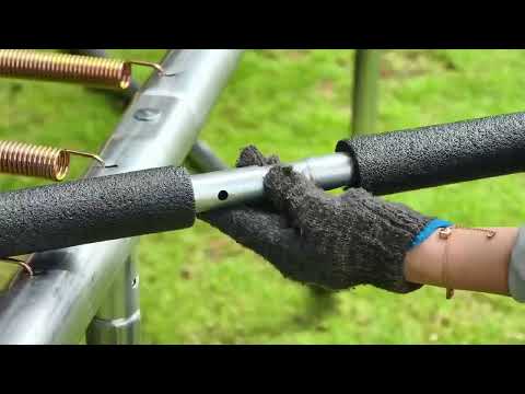 Big Air Bounce 10x12ft Rectangular Trampoline with Safety Enclosure Black FREE Ladder & Basketball Game - Image 2