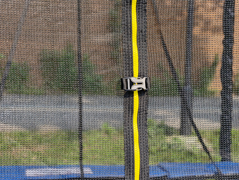 5x7ft Rectangular Trampoline with Safety Enclosure Green FREE Ladder & Basketball Game