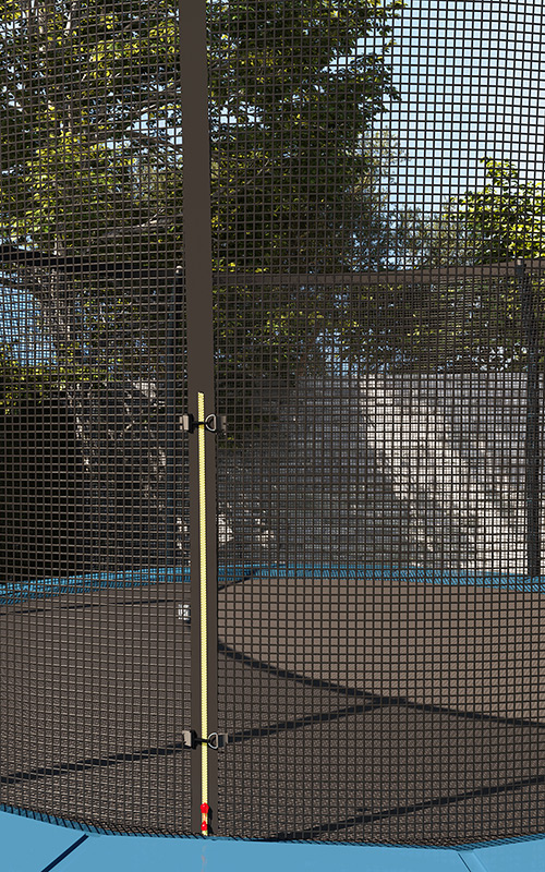 12ft Trampoline with Safety Enclosure Free Ladder Floor Mat & Socks – Black / Blue