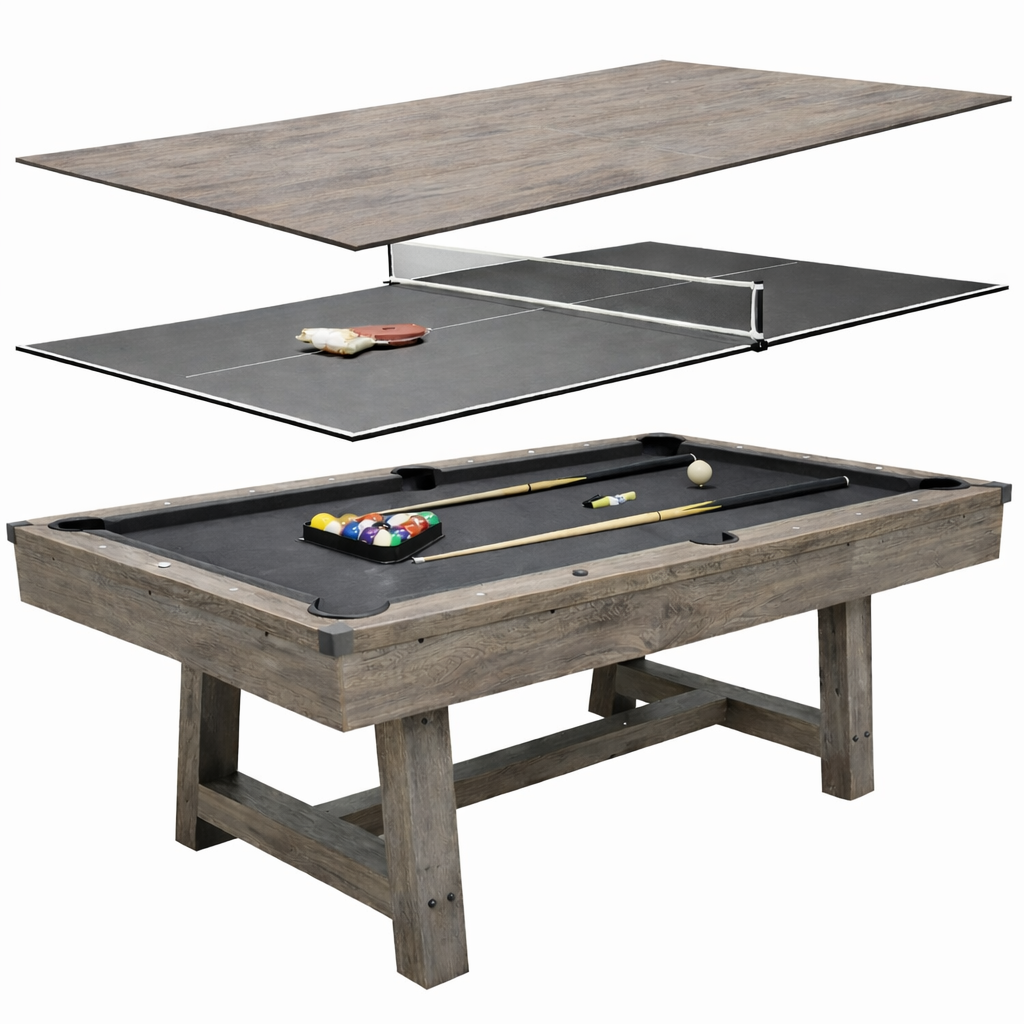Walker and Simpson Deluxe 7ft Pool Table with Dinning Top and Table Tennis - Image 2